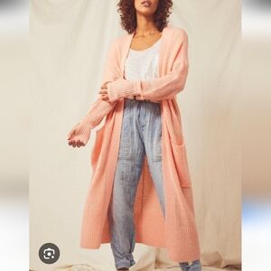 FREE PEOPLE BB CARDI SWEATER LONG DUSTER SIZE S